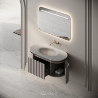 Belgravia Vanity Unit & Stone Basin 1000mm Sabbia Grigio Oak